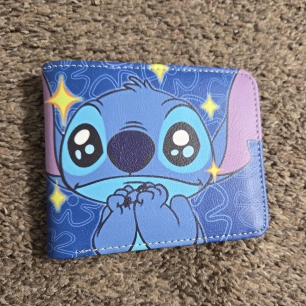 New lilo and stitch Disney anime manga leather wallet